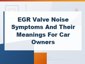 Egr Valve Noise Symptoms and What They Mean for Car Owners